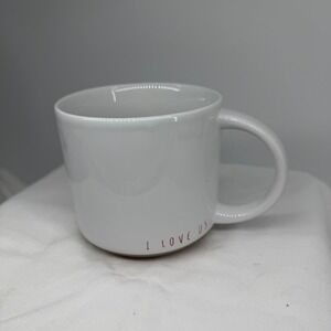 Peace‎ Love World White Coffee Mug I Love Us Ceramic Cup Dishwasher Safe